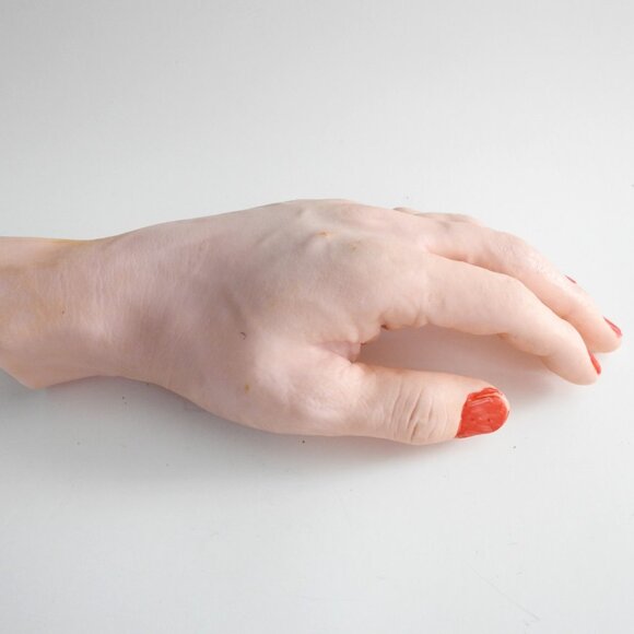 1990s Realistic Rubber Severed Left Hand Halloween Horror Prop - Picture 3 of 7